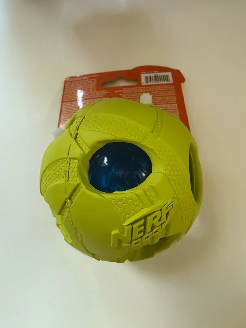 Nerf Dog Light Up LED Squeak Ball Interactive Fetch Dog Toy Neon Green Rubber